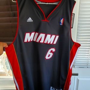 Rare authentic Adidas NBA Miami Heat LeBron James Jersey #6 new with tags